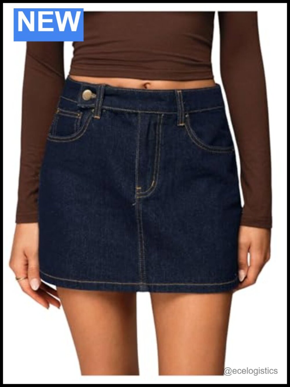 High Waisted Denim Mini Skirt Jean Skorts Zip Up Y2k Casual Outfit